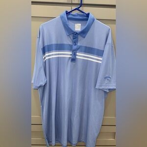 Callaway Men's Striped Blue Polo Shirt